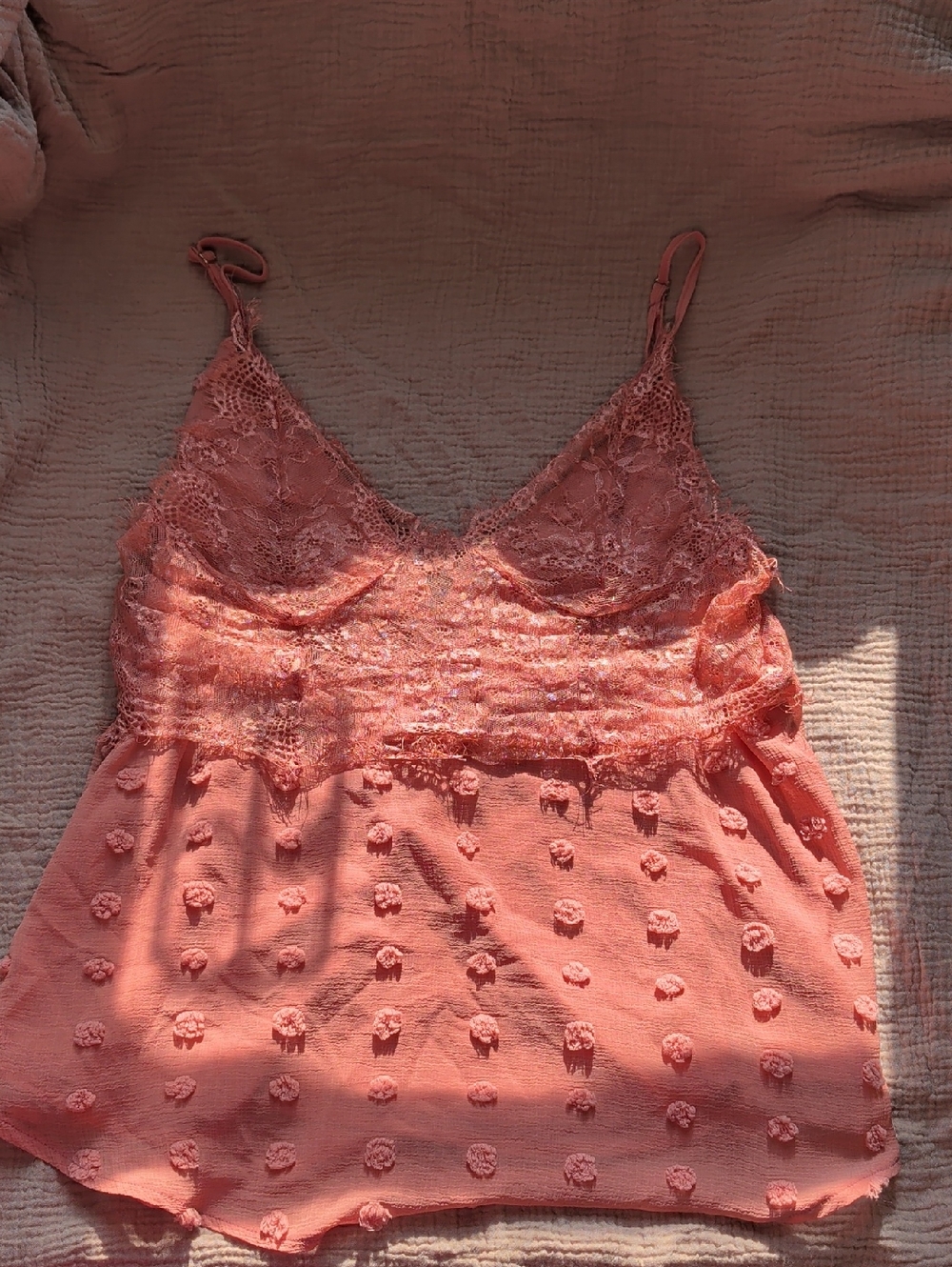 Blu Pepper Coral Lace Trim Camisole